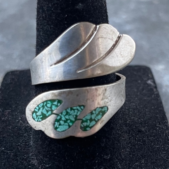 Jewelry - Vintage Mexico signed 925 Sterling Silver Wrap Ring Size 7